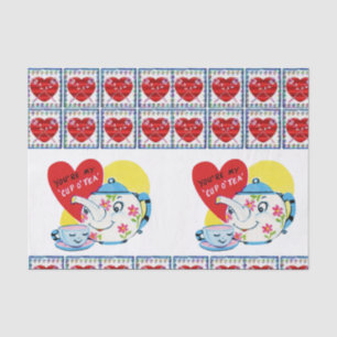 Besos decorativos de papel tisular valentinas