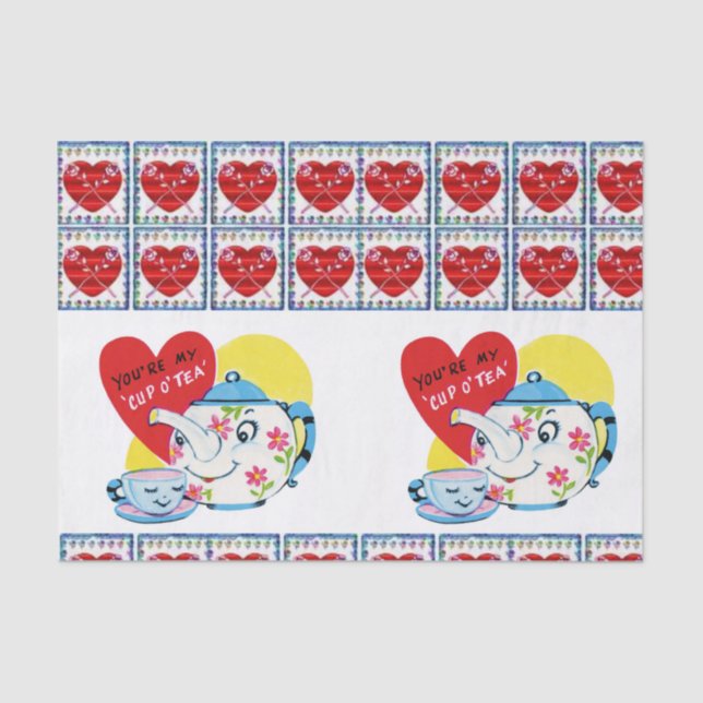 Besos decorativos de papel tisular valentinas (Anverso)