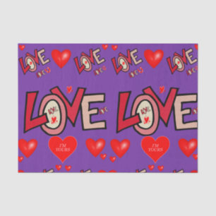 Besos decorativos de papel tisular valentinas