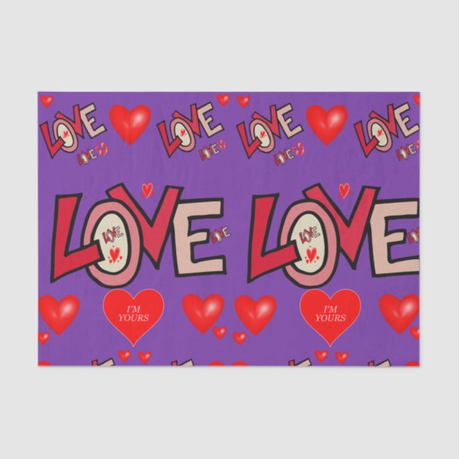 Besos decorativos de papel tisular valentinas (Anverso)