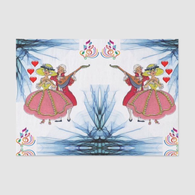 Besos decorativos de papel tisular valentinas (Anverso)