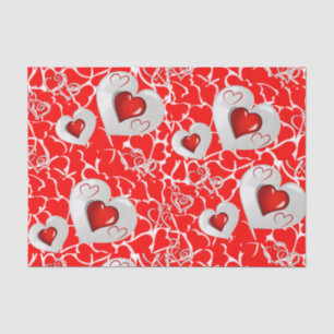 Besos decorativos de papel tisular valentinas