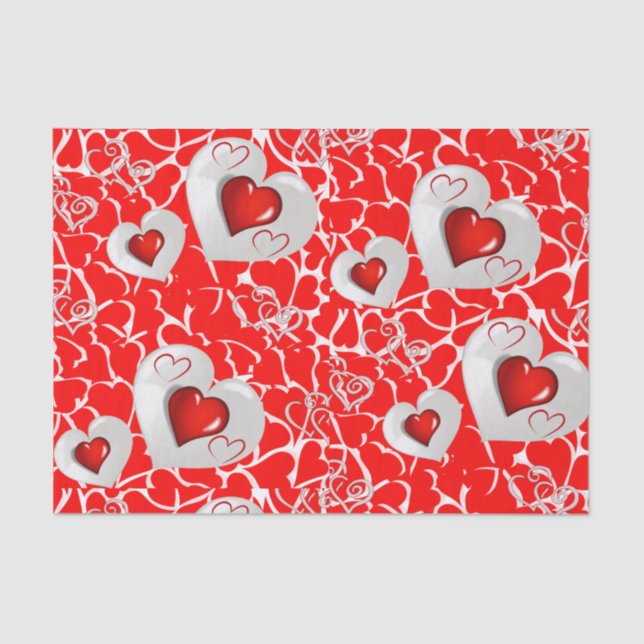 Besos decorativos de papel tisular valentinas (Anverso)