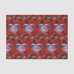 Besos decorativos de papel tisular valentinas