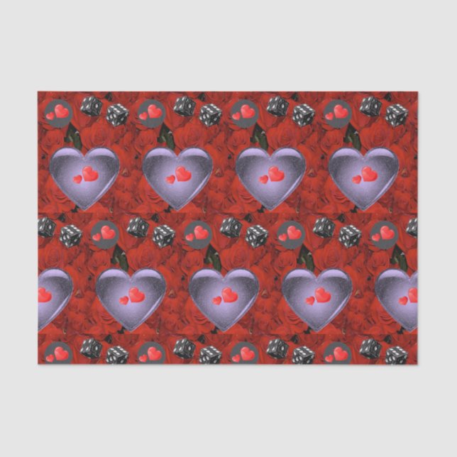 Besos decorativos de papel tisular valentinas (Anverso)