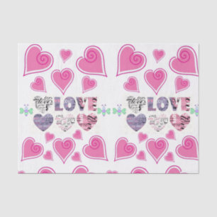 Besos decorativos de papel tisular valentinas