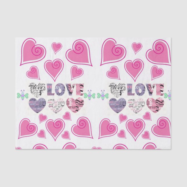 Besos decorativos de papel tisular valentinas (Anverso)