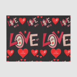 Besos decorativos de papel tisular valentinas