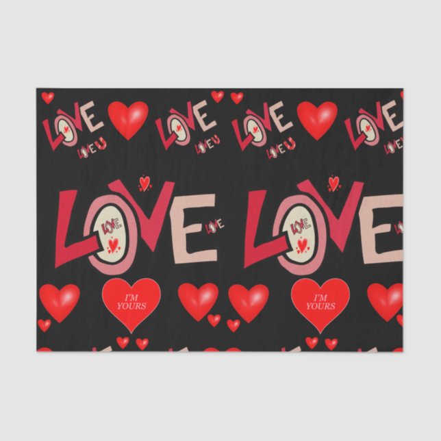 Besos decorativos de papel tisular valentinas (Anverso)