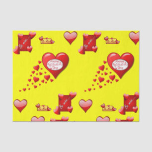 Besos decorativos de papel tisular valentinas