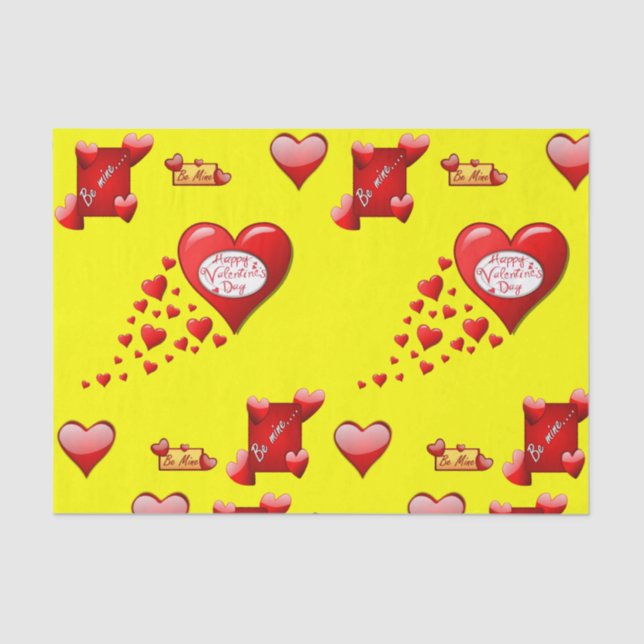 Besos decorativos de papel tisular valentinas (Anverso)