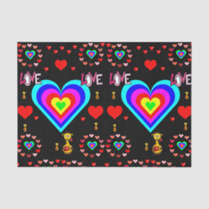 Besos decorativos de papel tisular valentinas