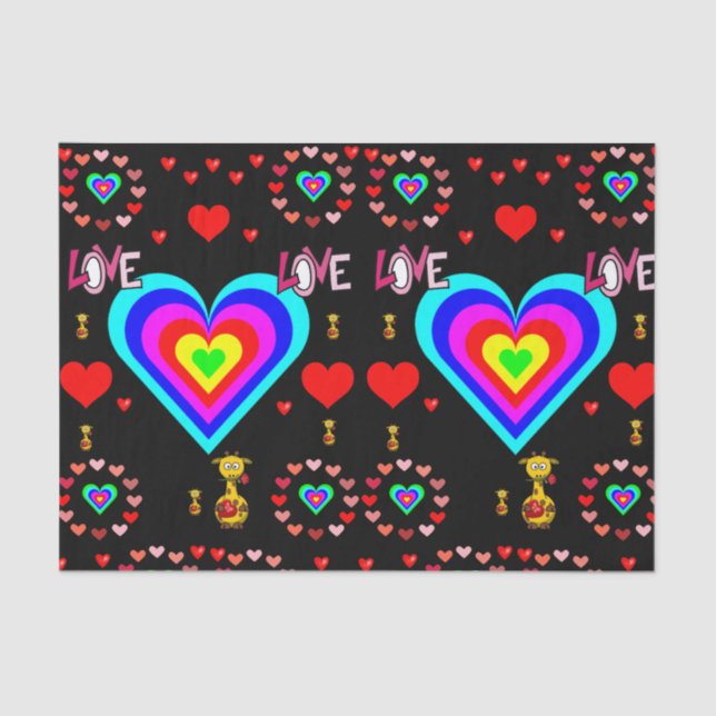 Besos decorativos de papel tisular valentinas (Anverso)