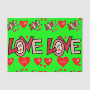 Besos decorativos de papel tisular valentinas