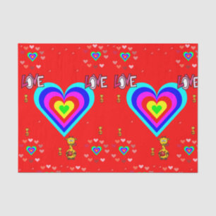 Besos decorativos de papel tisular valentinas