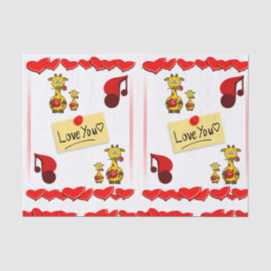 Besos decorativos de papel tisular valentinas