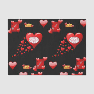 Besos decorativos de papel tisular valentinas