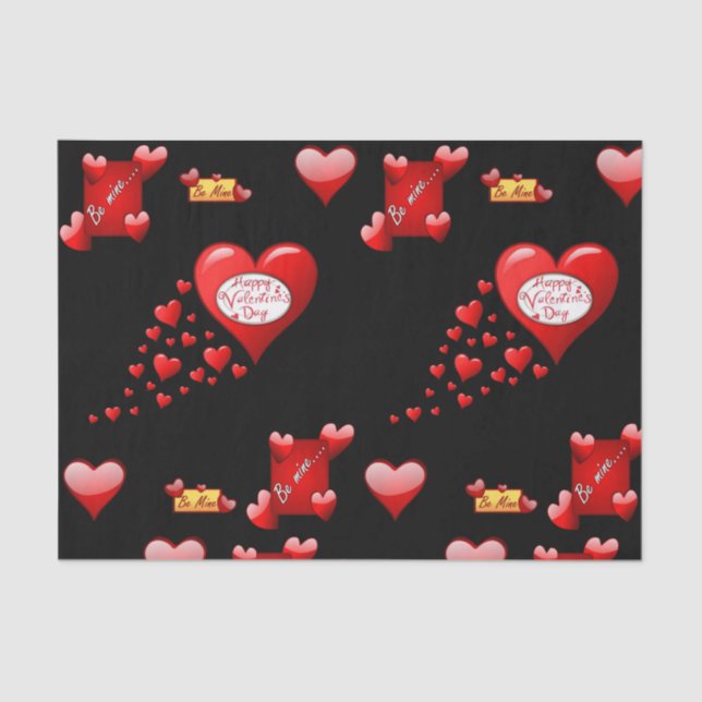 Besos decorativos de papel tisular valentinas (Anverso)