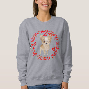 Besos descuidados, chihuahua, sudadera básica