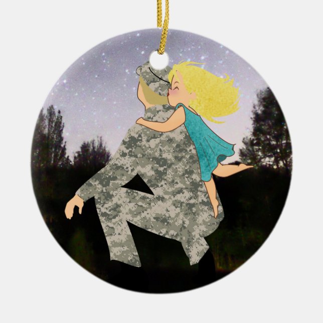 Besos para el ornamento del navidad del papá (Frente)