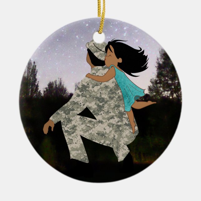 Besos para el ornamento del navidad del papá (Frente)