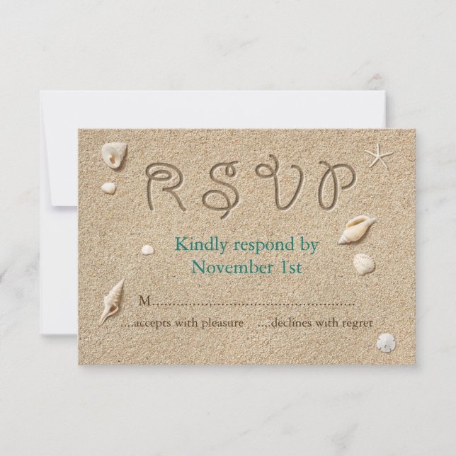 Besos salados de arena de la playa turquesa RSVP (Anverso)