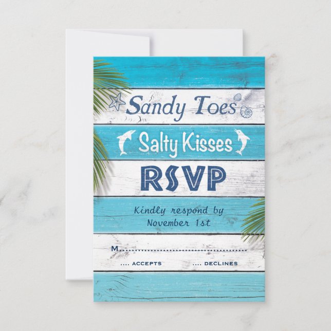 Besos salados de arena turquesa RSVP (Anverso)