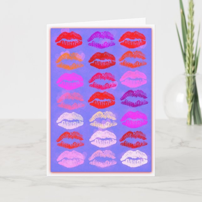 Besos - tarjeta de la tarjeta del día de San (Anverso)