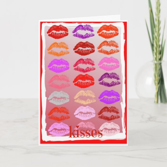 Besos - Tarjeta de San Valentín (Anverso)