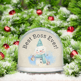 Best Boss Ever, Watercolor Snowman and Ornaments