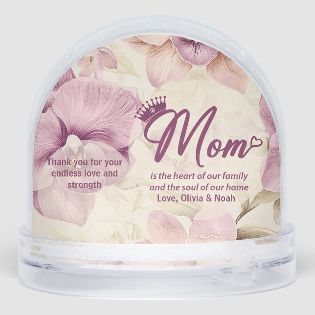 Best Mom Ever Heart Flowers Photo crown (Reverso)