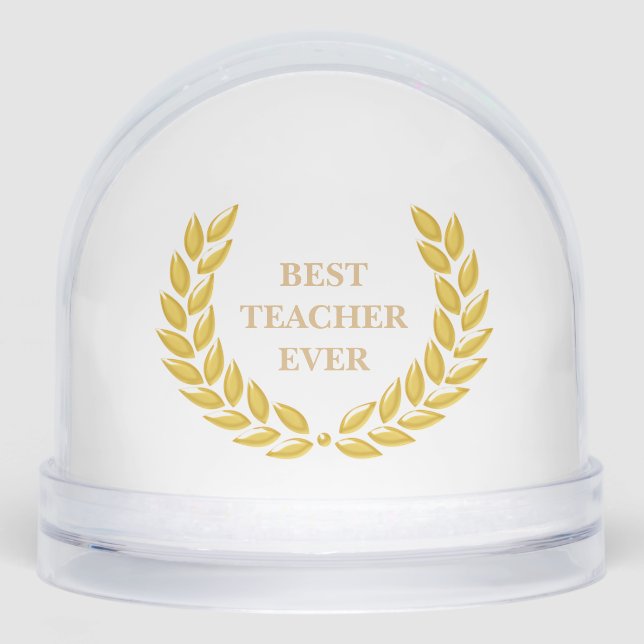 Best Teacher Ever & Laurel Wreath on White (Anverso)
