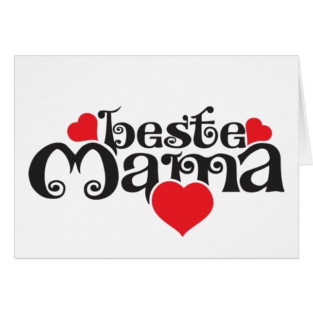 "beste Mama" alemán (Anverso (Horizontal))