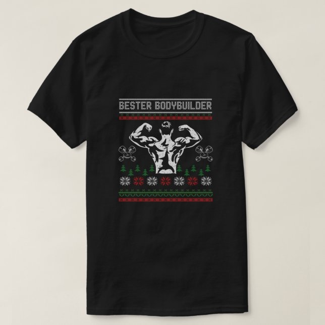Bester Bodybuilder Ugly Sweater Christmas Sports G (Diseño del anverso)