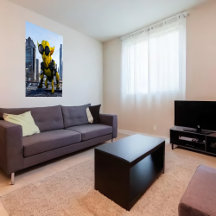 Bestia alienígena del ciberpunk amarillo | Arte IA