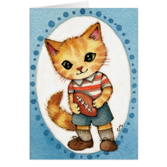Bestia - arte retro del gato del fútbol de los (Frente)