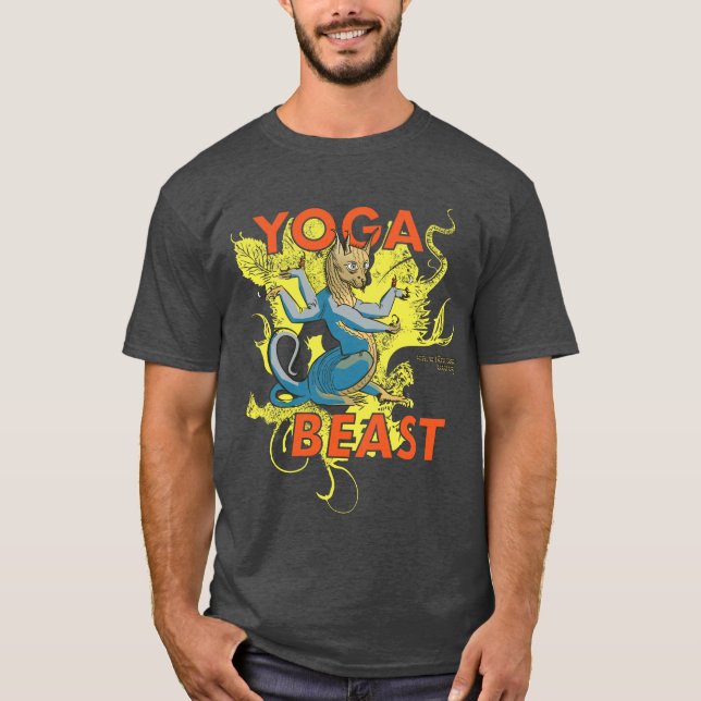 Bestia de Yoga #1 elegante camiseta (Anverso)