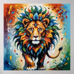 Bestia mítica majestuosa - Arte en miniatura indio