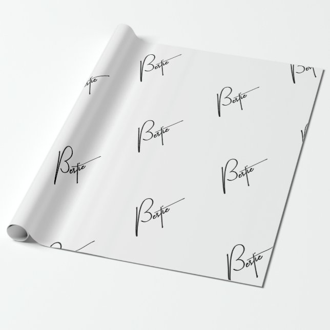 Bestie" Papel de ajuste de regalo para amigos (Desenrollado)