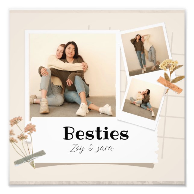 BESTIONES, Collage de fotos y nombres | BFF (Frente)