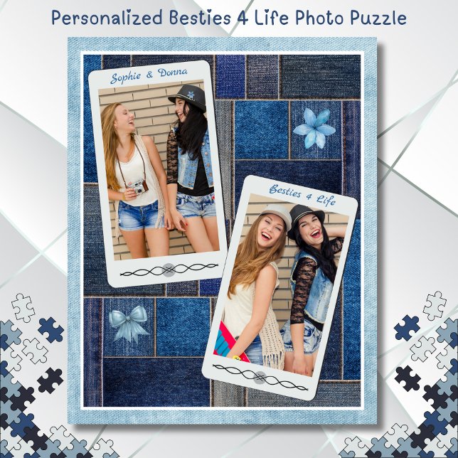 Bestis 4 Life Cell Phone Photo Puzzle (Personalize Besties 4 Life Cell Phone Photo Puzzle)