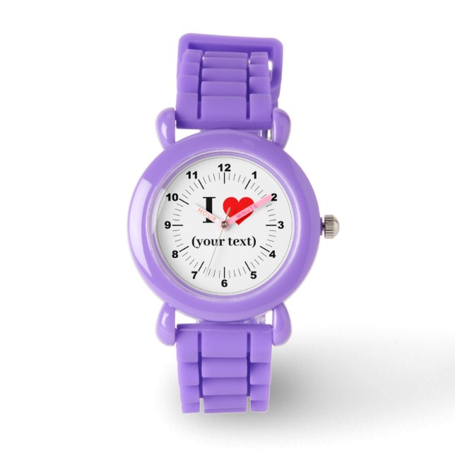 ¡BESTSELLER! El niño ❤️ el reloj del Purpurina roj (Anverso)