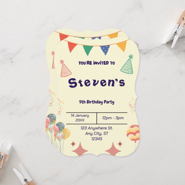 ¡BESTSELLER! Invitación personalizada (Anverso/Reverso In Situ)