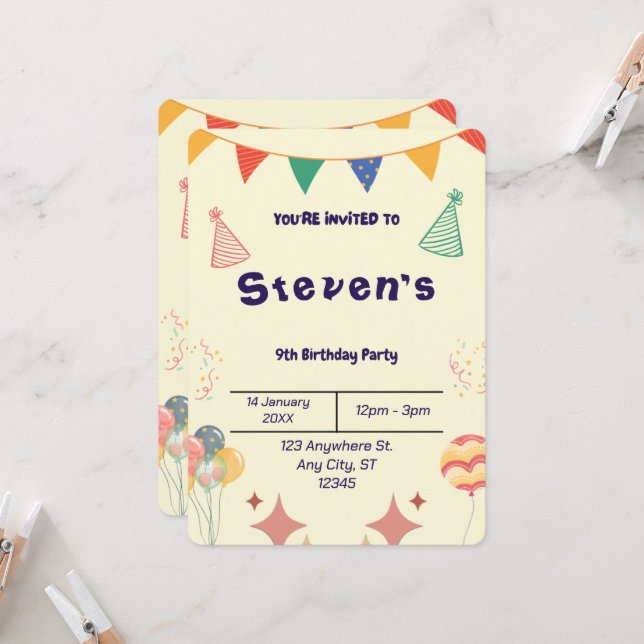 ¡BESTSELLER! Invitación personalizada (Anverso/Reverso In Situ)
