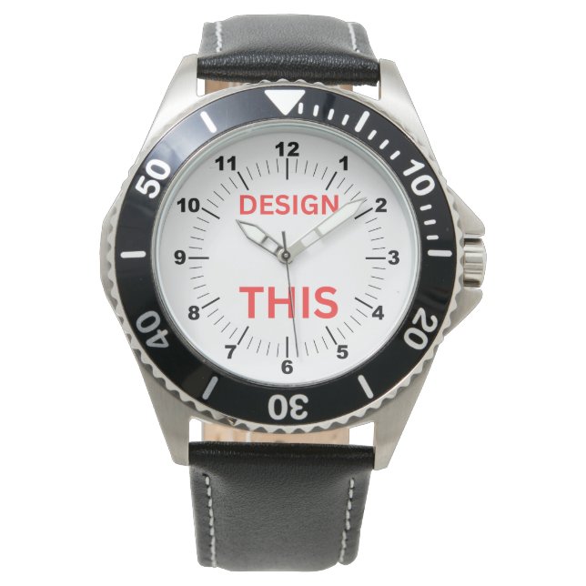 ¡BESTSELLER! Reloj masculino - ⌚ - Cuero negro (Anverso)