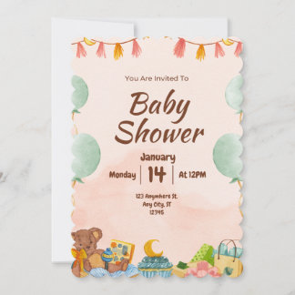 ¡BESTSLELLER! Invitación de Baby Shower