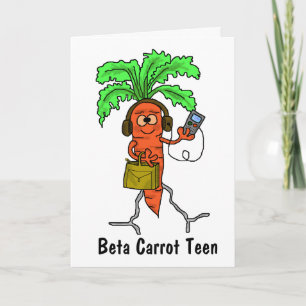 Beta Carrot Adolescente Funny    Tarjeta De Pascua