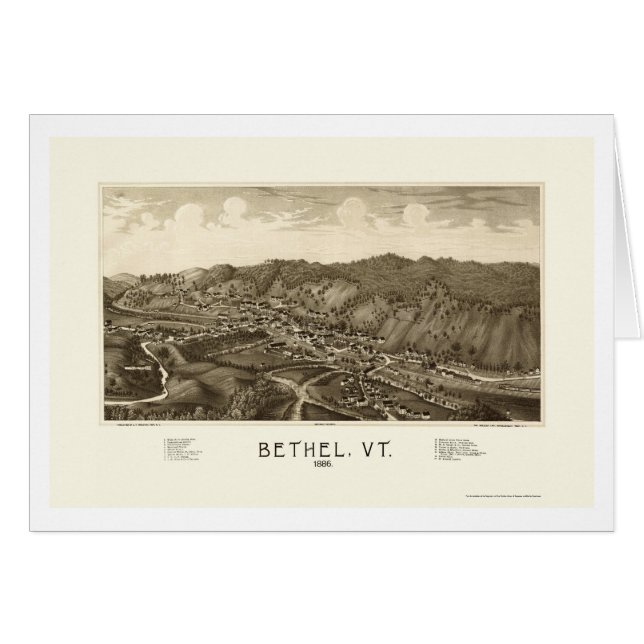 Bethel, mapa panorámico del VT - 1886 (Anverso (Horizontal))
