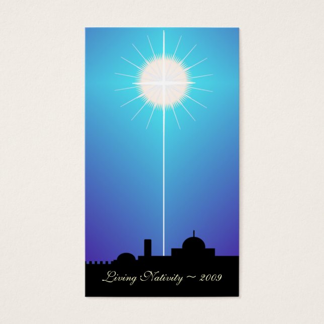 Bethlehem Living Nativity Card ~ 2009 (Frente)