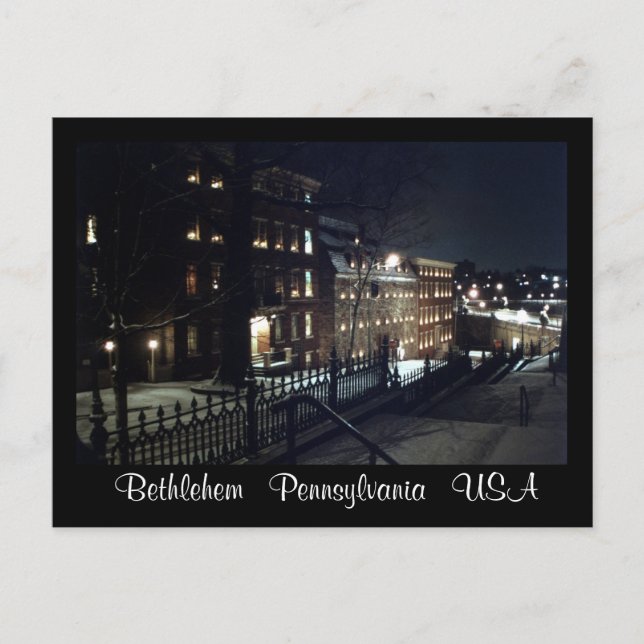 Bethlehem Pa Estados Unidos 21 postal (Anverso)